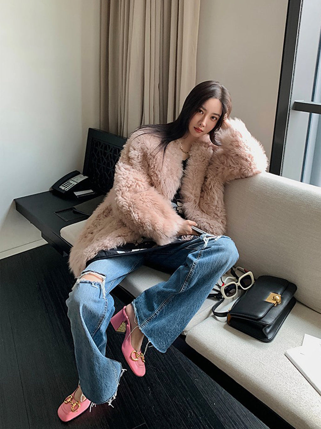 Minimalist Off-Shoulder Cocoon Coat – Effortless Elegance