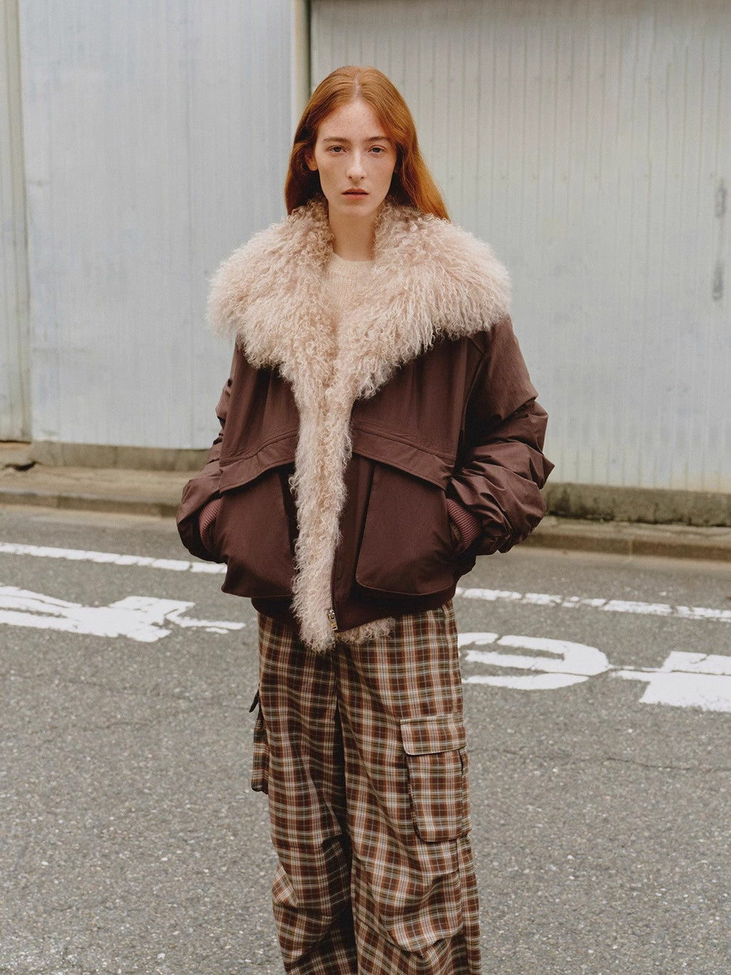 Detachable Wool Collar Down Jacket – Pilot Style Warmth & Elegance