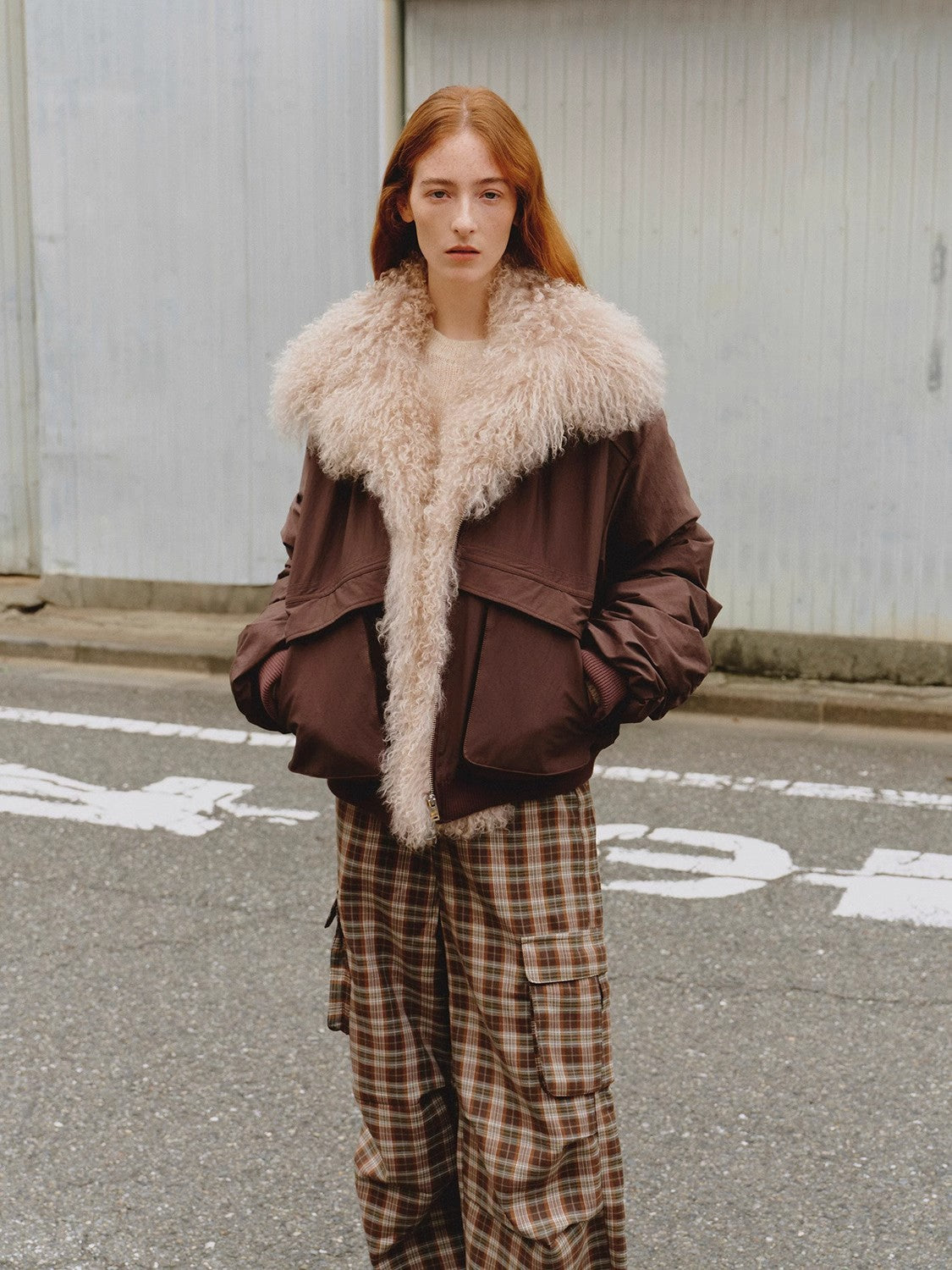 Detachable Wool Collar Down Jacket – Pilot Style Warmth & Elegance