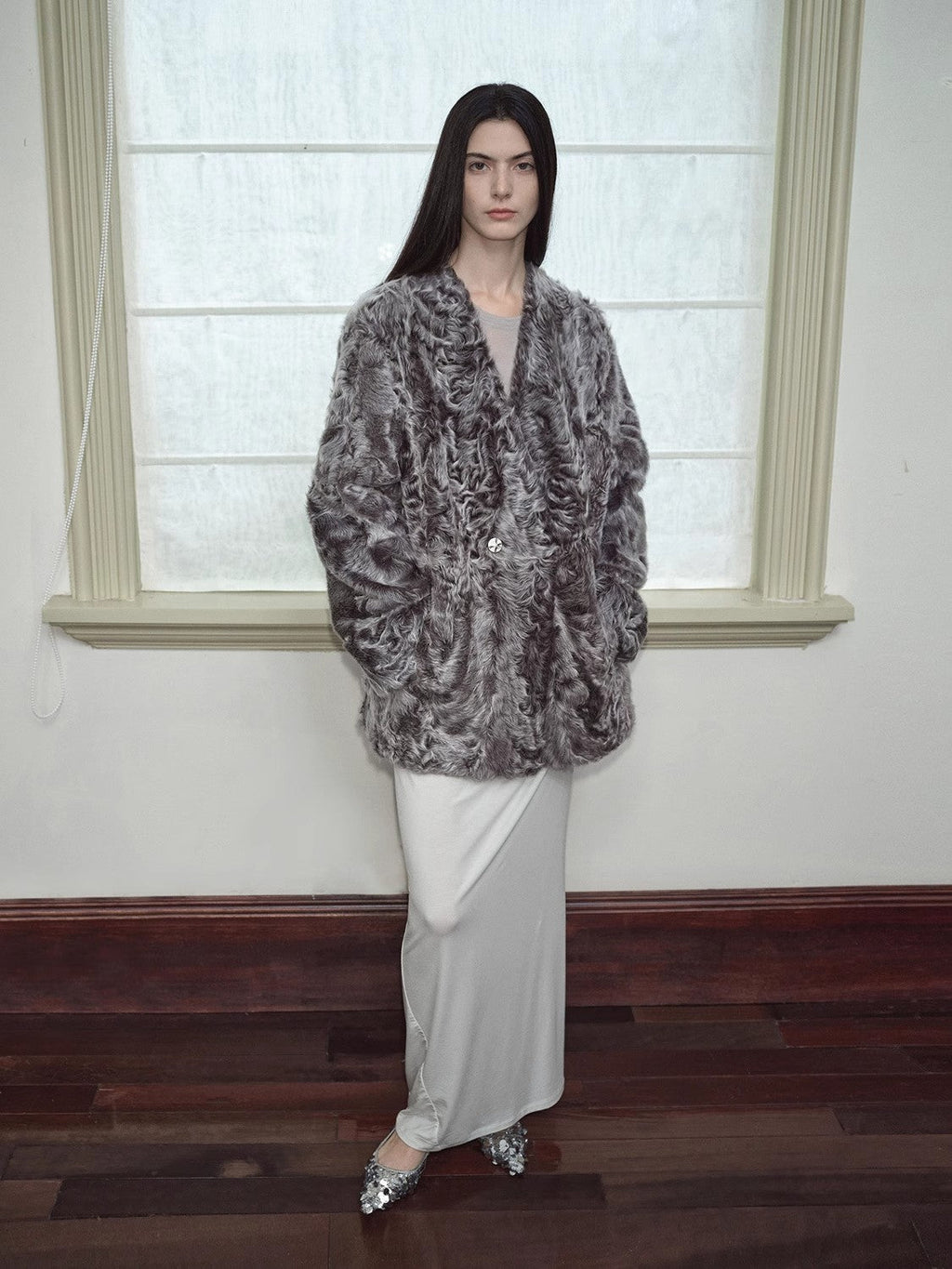 Blizzard Urban Luxury Two-Color Buff Lamb Coat