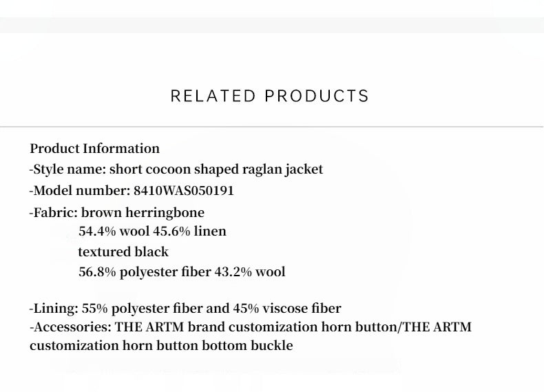 Short Cocoon Wool-Linen Blazer – Italian Elegance