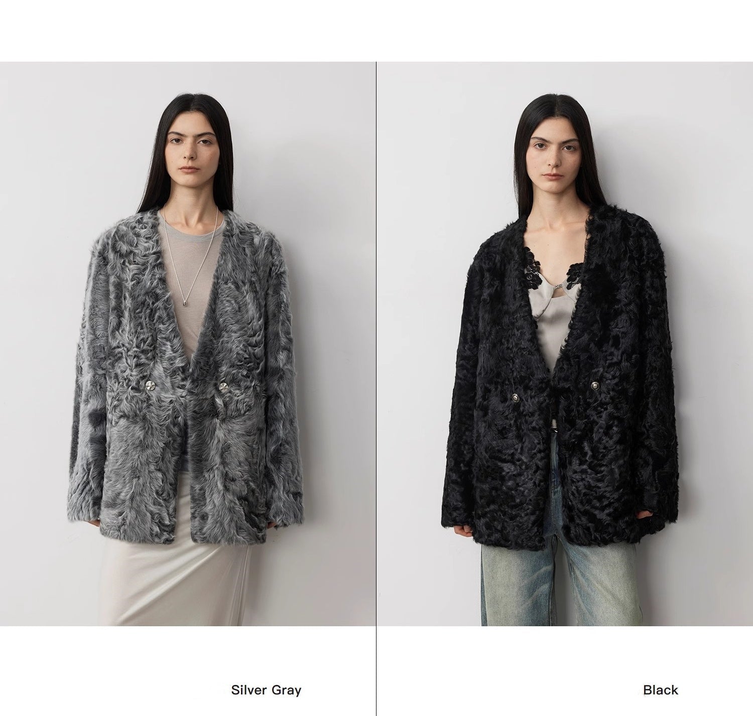 Blizzard Urban Luxury Two-Color Buff Lamb Coat