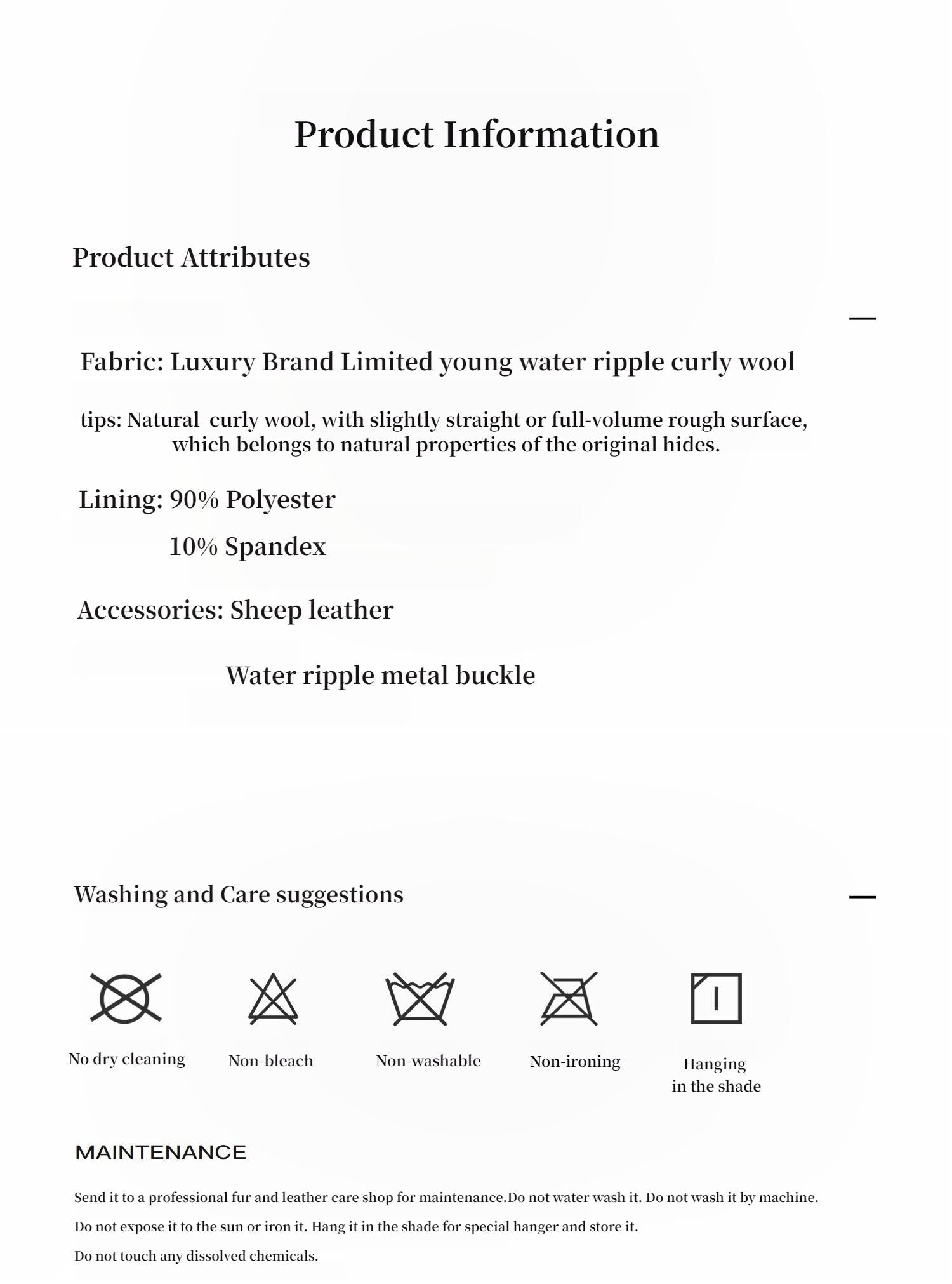 Blizzard Urban Luxury Two-Color Buff Lamb Coat