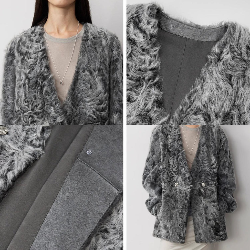 Blizzard Urban Luxury Two-Color Buff Lamb Coat