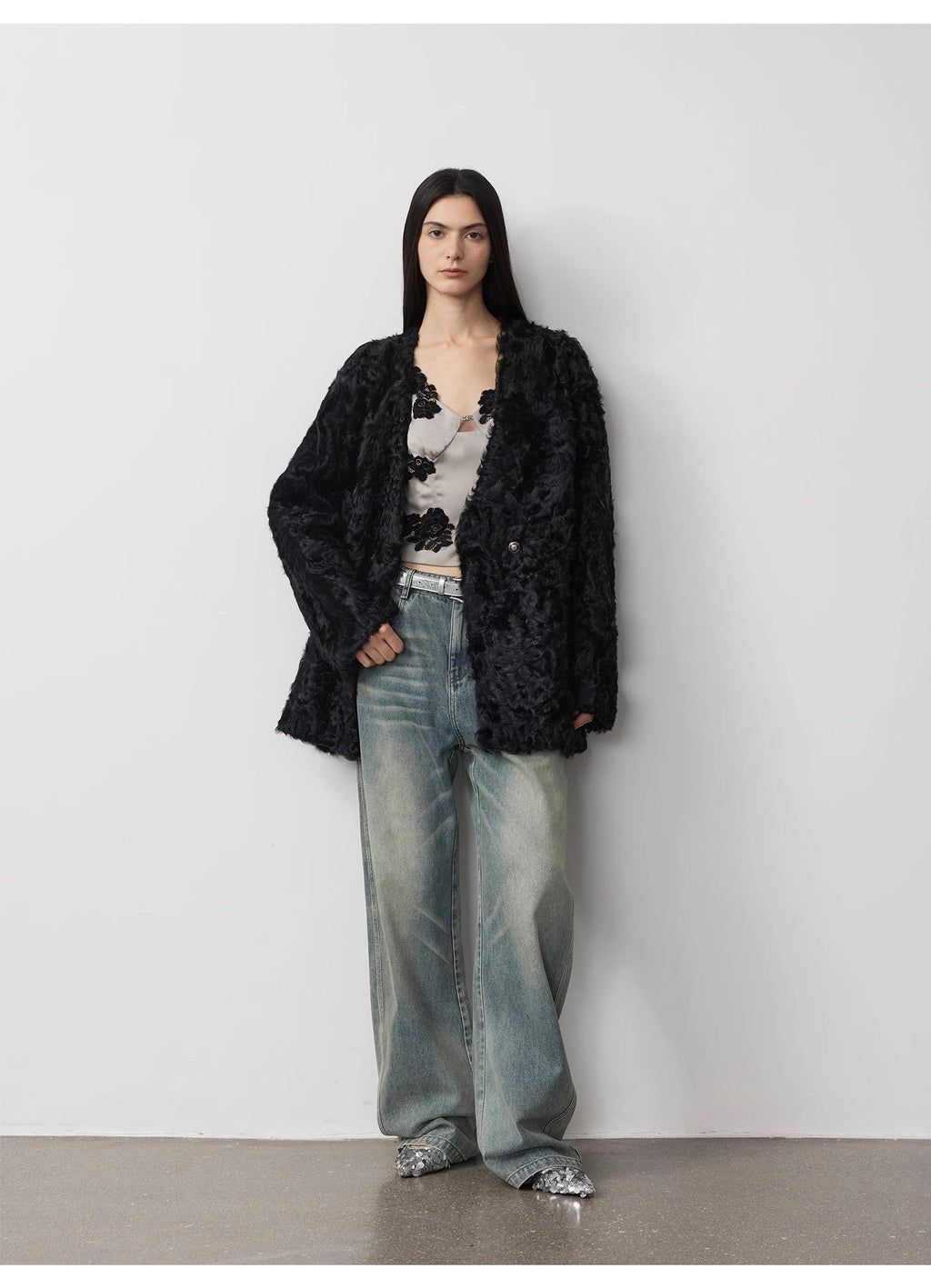 Blizzard Urban Luxury Two-Color Buff Lamb Coat