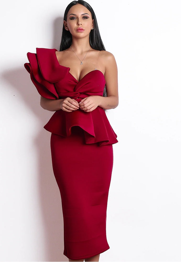 Red Midi Cocktail Dress – Timeless Elegance for Every Occasion