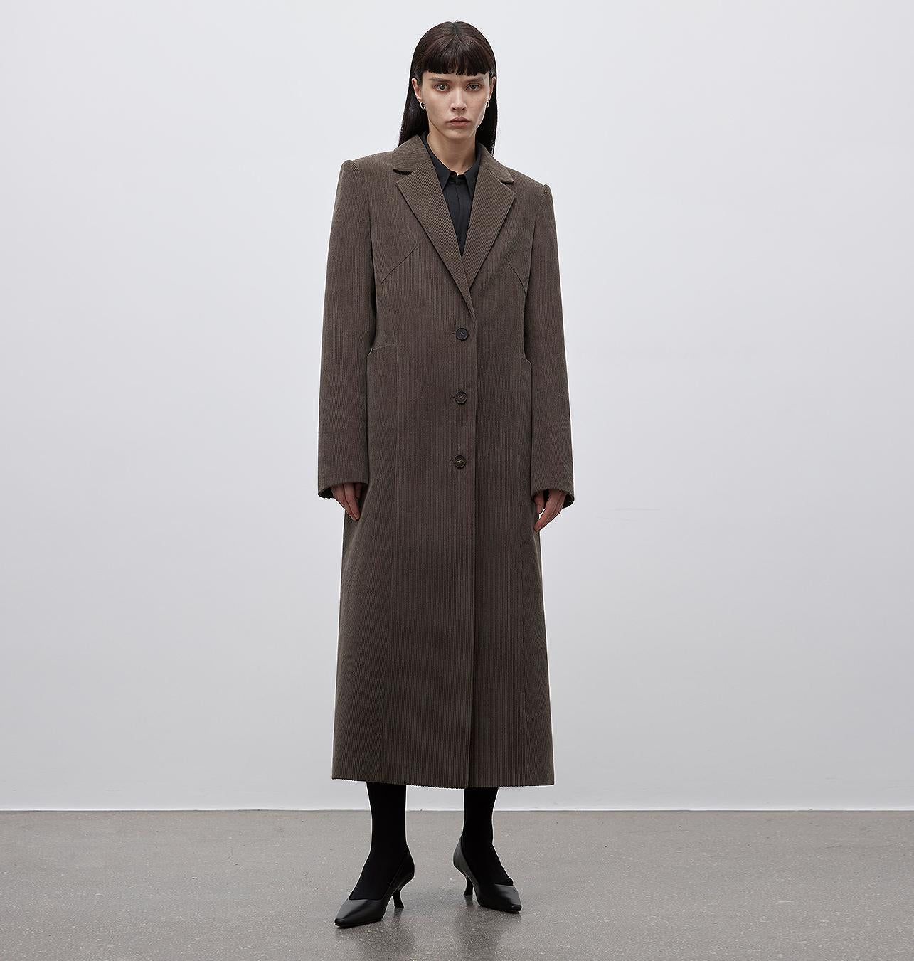 Corduroy Three-Dimensional Pocket Waist Coat