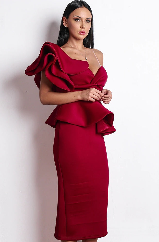Red Midi Cocktail Dress – Timeless Elegance for Every Occasion