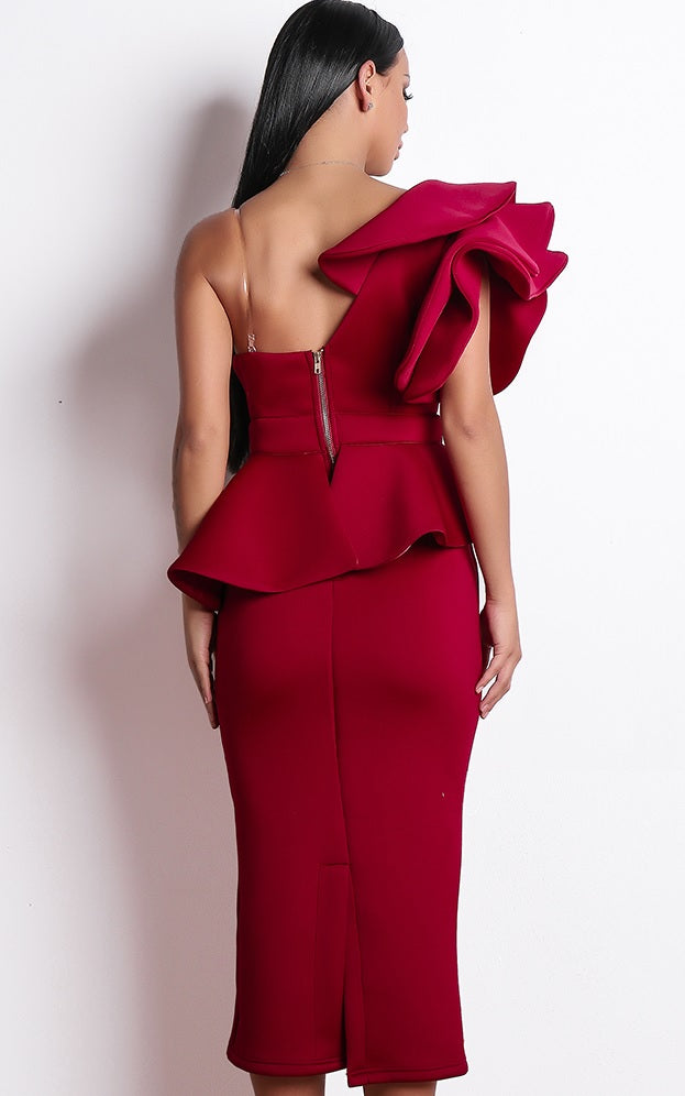Red Midi Cocktail Dress – Timeless Elegance for Every Occasion